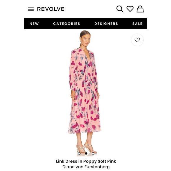 Diane Von Furstenberg Link dress size L in Pink Poppy maxi dress Revolve - Picture 5 of 9